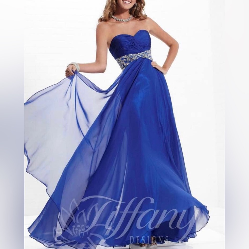 Royal Blue Formal Prom Dress Stapless